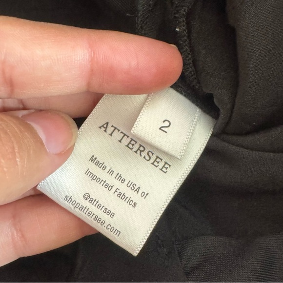 Attersee Black Wide Leg Trouser Pants Linen Blend - Picture 7 of 11